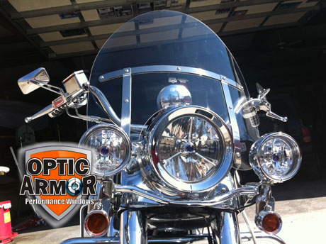 Road King using Optic Armor Windows